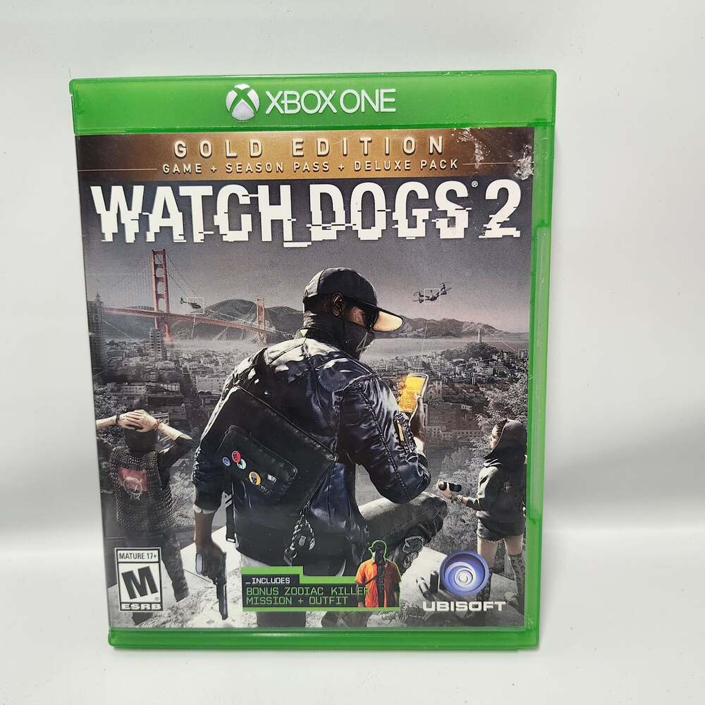 Watch Dogs 2 Gold Edition Xbox One CIB Disc Case Insert Ubisoft